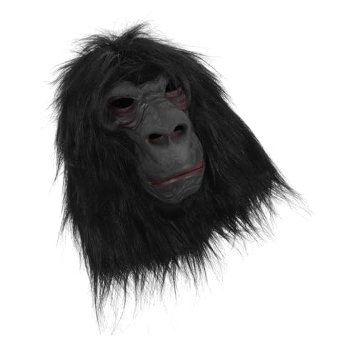 NAMOARLY Orang-utan-maske Gorilla-cosplay-maske Zootiermasken Maskerade-party-maske Karnevalsmasken Affenmaske Affenkopfmasken Halloween-affenkostüm Gruselige Tiermaske Halloween-tiermaske von NAMOARLY