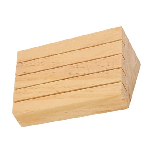 NAMOARLY Pokerständer Holztablett Tischkartenhalter aus Holz Kinder kartenhalter kartenständer Spielzeug Spielset aus Holz Spielkartenhalter aus Holz Halter für Spielkarten hölzern Base von NAMOARLY