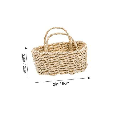 NAMOARLY Puppenhaus Deko Kleiner Handgewebter Aufbewahrungskorb ohne Henkel Winziger Dekokorb für Miniaturhäuser und Gartenszenen NAMOARLY Puppenhaus Deko Kleiner Handgewebter Aufbewahrungskorb ohne Henkel Winziger Dekokorb für Miniaturhäuser und Gartenszenen von NAMOARLY
