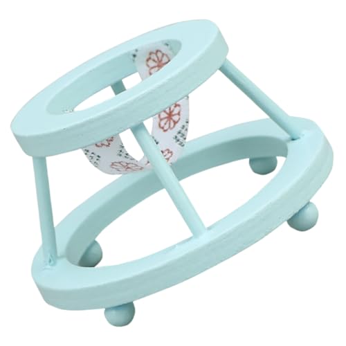 NAMOARLY Puppenhaus babyzimmer holzmöbel Kinderwagen Holzmodell Spielzeug für Kinder Miniaturmöbel Möbel für Kleinkinder Mini-Möbelzubehör Miniatur-Babymöbel winziges MDF Sky-Blue von NAMOARLY