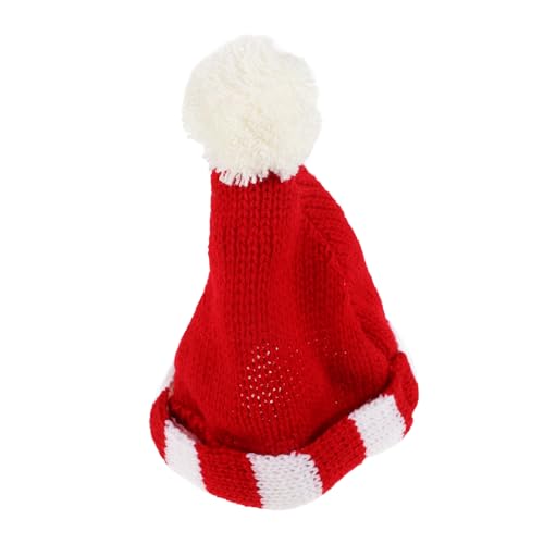 NAMOARLY Puppenmütze Mini-Strickmützen aus Wollgarn Minihüte für Puppen Minihüte zum Basteln Mini-Mützen aus Wollgarn Puppenhut Mini-Hüte winzige Kitting-Hüte Miniatur-Puppenhüte rot von NAMOARLY