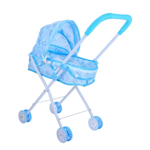 NAMOARLY Puppenwagen Zubehör Für Babypuppen Regenschirm-Kinderwagen Für Puppen Mein Erster Puppenkinderwagen Puppenhauswagen Puppenhaus-Kinderwagen Puppenzubehörwagen Puppensachen Eisen von NAMOARLY