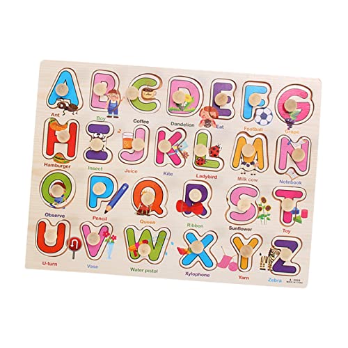 NAMOARLY Puzzle-Brett Kinder Puzzle rätselbuch Kinder holzrätsel Wooden Puzzles Alphabet Puzzle holzpuzzles Spielzeug Puzzlebrett aus Holz Puzzlebrett für Babys Anzahl Brett greifen Hölzern von NAMOARLY