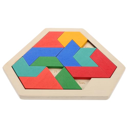 NAMOARLY Pädagogisches Holzpuzzle Für Kinder Spielzeug Mit Geometrischen Formen Denksportaufgabe Für Vorschulkinder Entwicklung Kognitiver Fähigkeiten Hand-Auge-koordination von NAMOARLY