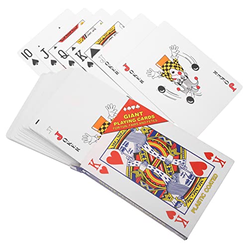 NAMOARLY Riesen Spielkarten Set Jumbo Poker Karten Für Spiele Partys Und Familienabende Übergroße Spielkarten Für Drinnen Und Draußen Ideal Für Poker Und Brettspiele von NAMOARLY