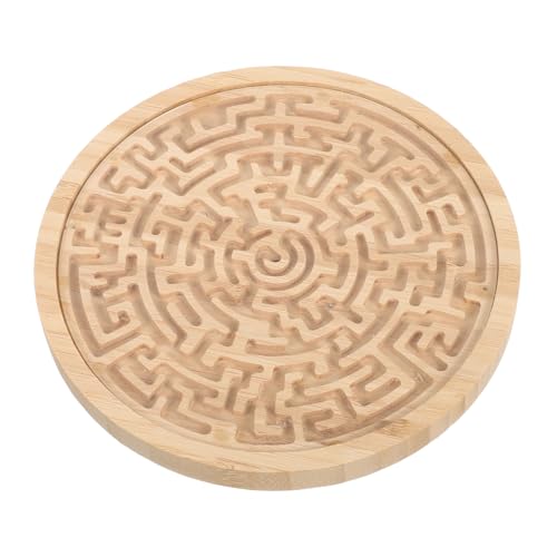 NAMOARLY Rundes Holz Labyrinth für Tragbares Denkspiel mit Murmelbewegung Fördert Räumliches Denken und Motorische Fähigkeiten Pädagogisches Puzzle für Vorschulkinder NAMOARLY Rundes Holz Labyrinth für Tragbares Denkspiel mit Murmelbewegung Fördert Räumliches Denken und Motorische Fähigkeiten Pädagogisches Puzzle für Vorschulkinder von NAMOARLY