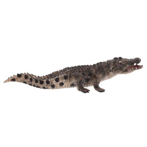 NAMOARLY Simulation Krokodil Alligatorspielzeug Alligatorpuppe Kunststoff-Alligator Lernspielzeug Für Jungen Alligatorstatue Gefälschter Alligator Stofftier Alligator Plastikpferde PVC von NAMOARLY