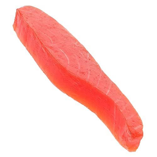 NAMOARLY Simulation Lachs vorgeben falsches Lachs-Sushi Modell mit Fischscheiben Faux-Fleisch-Modell Lebensmittel -Lebensmittel Essen realistisches Fleisch PVC von NAMOARLY