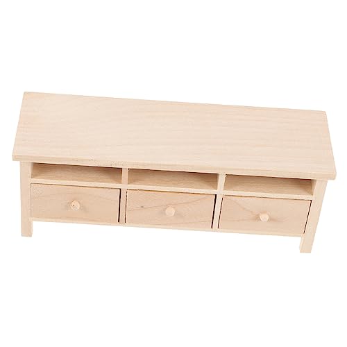 NAMOARLY Simulierter Miniatur TV Schrank Für Puppenhäuser Bezaubernder TV Ständer Holzoptik Dekorative Möbel Für Das Kinderzimmer Ideal Puppenhaus Zubehör von NAMOARLY