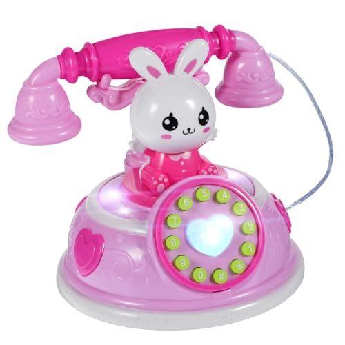 NAMOARLY Simuliertes Telefonspielzeug Für Babys Kindertelefone Für Kleinkinder Kleinkindspielzeug Für Mädchen Kinderspielzeug B Vintage Wählscheibentelefon Schnurgebundenes von NAMOARLY