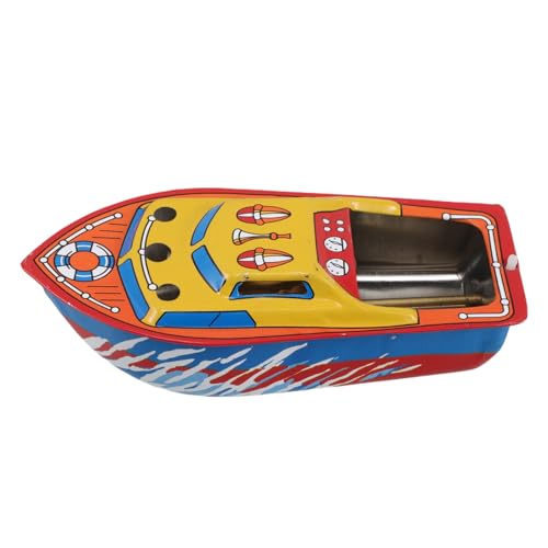 NAMOARLY Spielzeugboot Aus Blech Dekorativer Kerzenhalter Klassisches Schnellboot Mit Kerzenantrieb Kerzenhalter Im Maritimen Bootsstil Fischerboot-Ornament Tischkerzenhalter Eisen von NAMOARLY