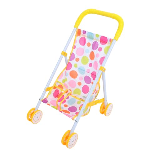 NAMOARLY Spielzeugwagen Puppenwagen Spielhauszubehör Puppensachen Kinderwagen Spielen Spielzeug-babyzubehör Für Puppen Spielzeug-Kinderwagen Kinderwagenspielzeug Abs Colorful von NAMOARLY