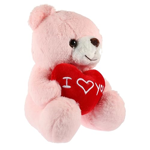 NAMOARLY Teddybär Kuscheltier kuschelbären liebstöckel Valentine Geburtstagsgeschenke geschmeidige Kuscheltiere -Valentinstag- für die Schule PP Baumwolle Rosa von NAMOARLY