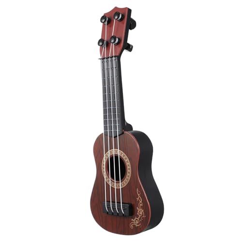 NAMOARLY Ukulele 4 Saitige Ukulele Für Musikalisches Lerninstrument Aus Perfekt Für Kleinkinder Und Anfänger Braune Farbe von NAMOARLY