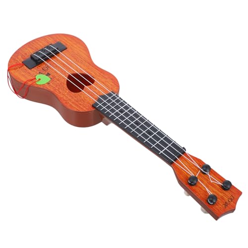 NAMOARLY Ukulele kleine Gitarre frühes musikalisches Lernspielzeug kinderinstrumente musikinstrumente spielzeuge Gitarren-Ukulelen für Holz Orange von NAMOARLY