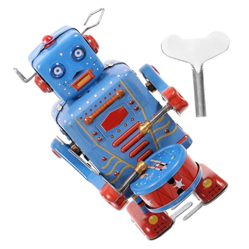 NAMOARLY Vintage Blechspielzeug Robot Drummer Aufziehbarer Roboter Mit Trommel Kreatives Design Für Sammler Und Nostalgisches Tin Toy Für Erwachsene Und von NAMOARLY