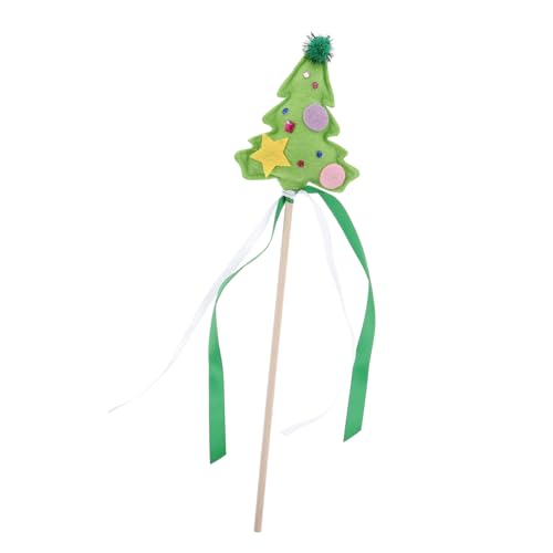 NAMOARLY Weihnachtsfeenstab für kinderspielzeug Party Dekoration Zauberstab Weihnachtsbaum Partyzubehör -Fee-Sticks- Stoff Light Green von NAMOARLY