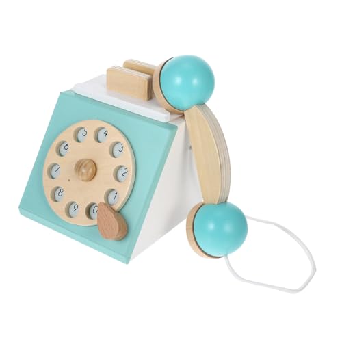 NAMOARLY antikes Telefon kindertelefon Telefon ab 1 Jahr Junge lernspielzeug Educational Toys gefälscht Telefonspielzeug aus Holz Intelligenzspielzeug hölzern Weiß von NAMOARLY