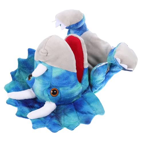 NAMOARLY handpuppe plüsch handpuppe Marionette Dinosaurier Tiere tragen interaktives Puppen Kinderhandpuppe Tierhandpuppe Lustige Plüschhandpuppe Kinderaccessoire Blue von NAMOARLY