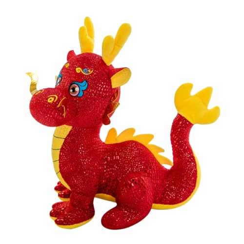 NAMOARLY süße Kuscheltiere Chinese New Year chinesisch neujahr bidoof Plush Chinesisches Neujahr plushbit puppenaugen Neujahrsdrache Stofftier Kuscheltier Drache Plüsch rot von NAMOARLY