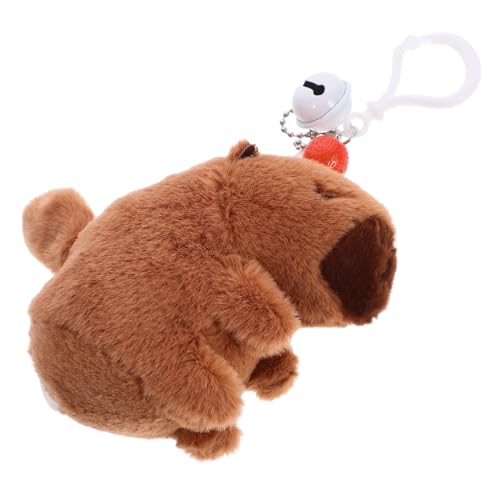 NAMOARLY Kuscheltier Capybara Capybara Stofftier Plüschtier Üsch Capybara Schlüsselanhänger Charm Niedlicher Stoff Capybara Anhänger Für Rucksack Oder Tasche Üschfigur Mit Glöckchen von NAMOARLY