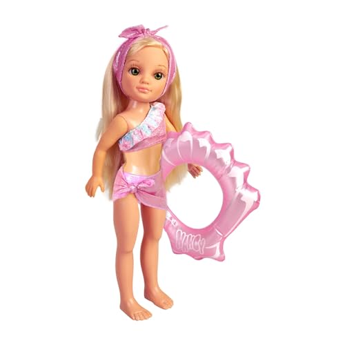 NANCY, Summer Day - doll Dressed in a pink Swimsuit and Float, Submersible Under Water, Recommended for Children from 3 Years (Famosa 700016229) von NANCY