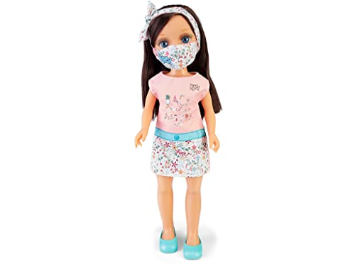 NANCY, a Day with trendy face mask, 14-inches doll, Brunette, Recommended for Children from 3 Years (Famosa 700016551) von NANCY