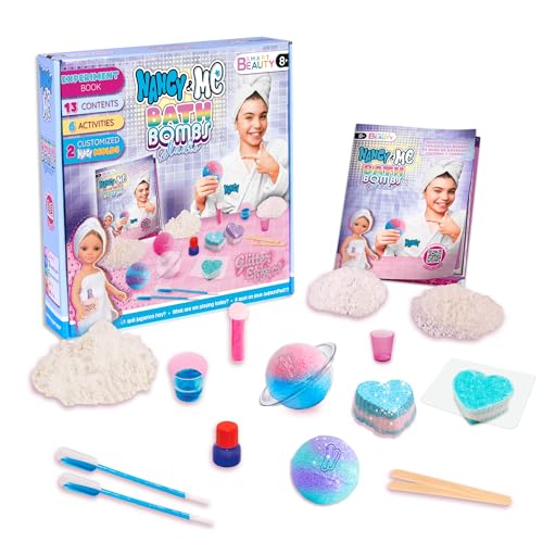 Nancy & Me – Bath Bombs Studio Badekugel-Set zum Erstellen Ihrer eigenen Badebomben in Farben und Formen, inklusive 2 personalisierten Formen und Glitzer, berühmt (NAY02000) von NANCY