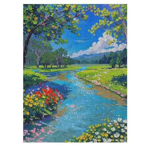 500 Teile Puzzle für Erwachsene Berge Park Bach Ölgemälde Landschaft Puzzles Strand Puzzle Herausfordernde Puzzles Lernspiel Puzzles für Erwachsene und Familien von NANVIER