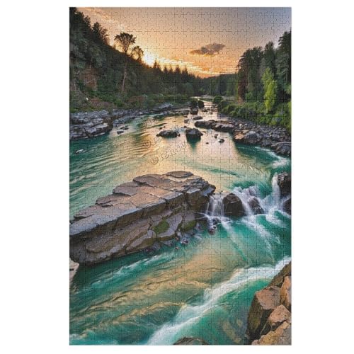 Landschaftspuzzles für Erwachsene 1000 Teile, Naturpuzzle mit Waldsee, Berg-Puzzles, moderne Wohnkultur für Schlafzimmer, Wohnzimmer, Küche, Wanddekoration, herausforderndes Puzzle von NANVIER