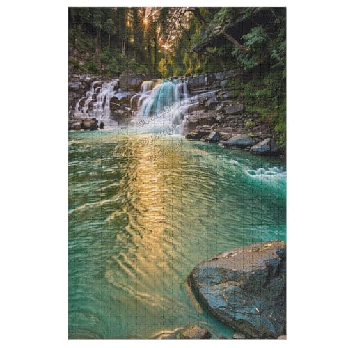 Puzzle für Erwachsene 1000 Teile - Berge Wasserfall Wasserfluss Bach Bach Landschaft Puzzle - Natur Puzzle - 1000 Teile Puzzles für Erwachsene und Familien - Puzzle Crush von NANVIER