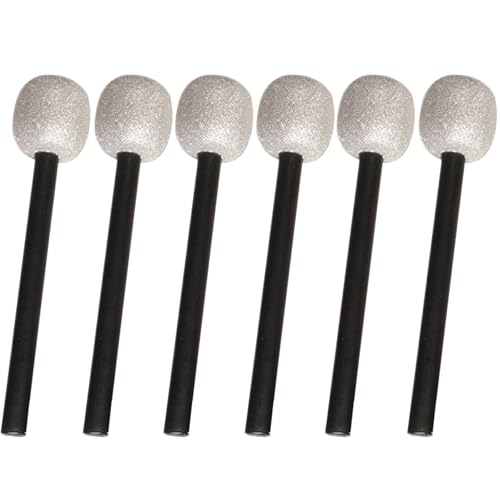 NASSMOSSE 6Pcs Plastic Microphone Realistic Portable Fake Microphone 11x2 Inch Detachable Play Microphone Prop for Kids, Halloween, Christmas, Costume Prop, Birthday Party von NASSMOSSE