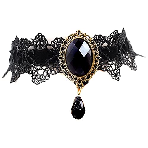 NASSMOSSE Gothic Black Spitzen Halskette Kragen Halsholz Halloween Vampire von NASSMOSSE