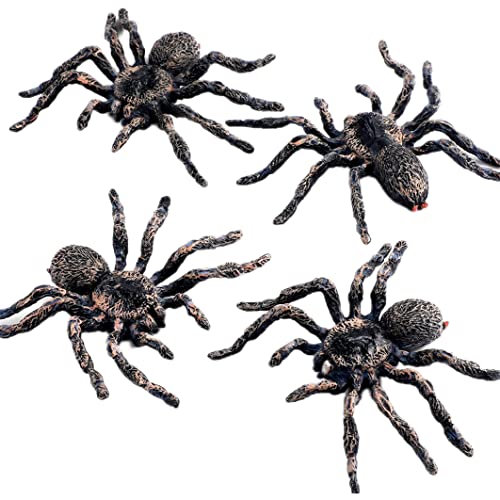 NASSMOSSE Realistische Spinnenfiguren Riesen Spider Action Model Kunststoff Spinnen Spielzeugfiguren lebensecht Bildungslernspielzeug für Jungen und Mädchen, Halloween Streichprops Partyzubehör von NASSMOSSE