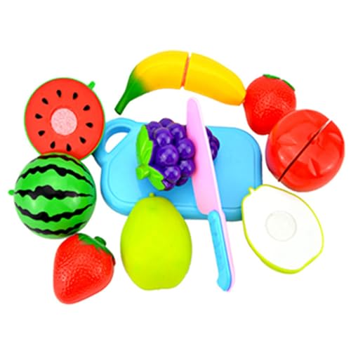 NASSMOSSE Spielen Sie Lebensmittel Sets für Kinder Küche 8pcs Schneiden von Lebensmitteln Gemüse Obst Set Plastik Küche Kochen Bildungsspielzeug für Kinder Kinder von NASSMOSSE