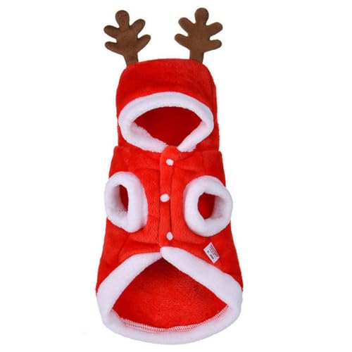 NASSMOSSE Weihnachtskleidung Hunde Kostüm Weihnachts -Hirsch Kopfbedeckung für Haustierkatze Accessoires (L) von NASSMOSSE