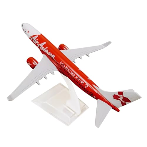 NATEFEMIN Alloy Red Air Asia Airlines B737 Flugzeugmodell Flugzeugmodell 1:400 Modell Simulation Wissenschaft Ausstellungsmodell von NATEFEMIN