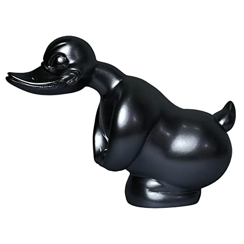 NATHA Angry Duck Auto-KüHlerfigur Auto-Fronthauben-Aufkleber Auto-Armaturenbrett- Ente DekorationszubehöR, Schwarz von NATHA