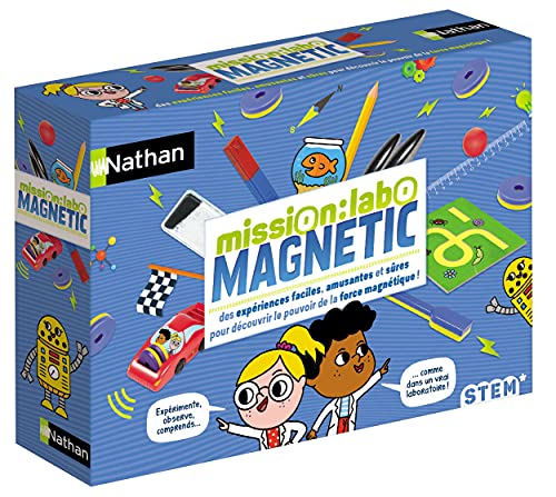 Mission Labo Magnetic - Wissenschaftliches und Lernset mit sicheren und lustigen Erfahrungen - Kinder ab 6 Jahren von NATHAN