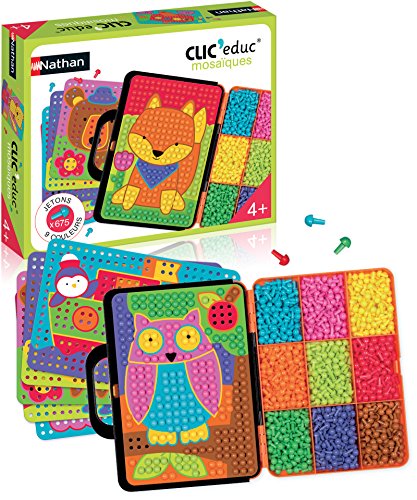 Nathan -Clic educ Mosaic Colour Lernspiel von 4—6 Jahren, 31607, mehrfarbig von NATHAN