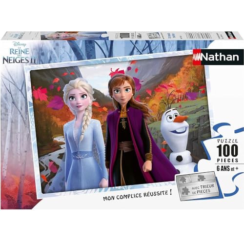 Nathan 4005556867684 Puzzle 100 Spielsteine Die Eiskönigin 2 Disney Frozen La Reine des Neiges Kinderpuzzle von NATHAN