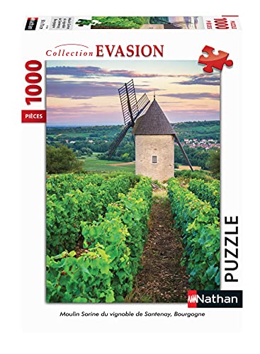 Nathan 4005556872541 1000 pièces-Moulin Sorine du vignoble de Santenay, Bourgogne Mühle Puzzle für Erwachsene von NATHAN