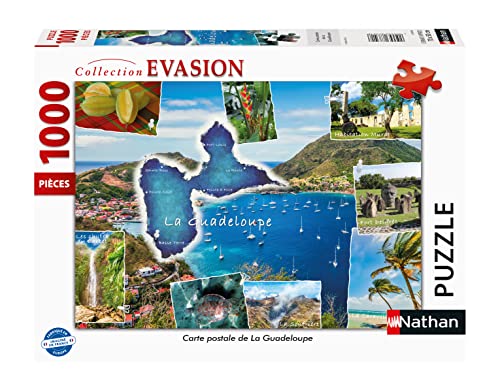 Nathan 4005556873418 1000 Teile-Guadeloupe Postkarte Puzzle Erwachsene von NATHAN