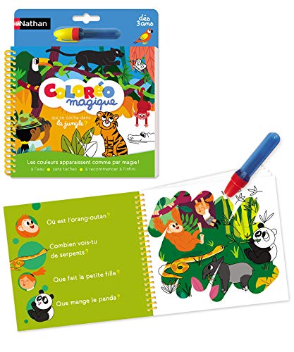 Nathan Coloréo Jungle 31614 Magische Wassermalerei für Kinder ab 3 Jahren von NATHAN