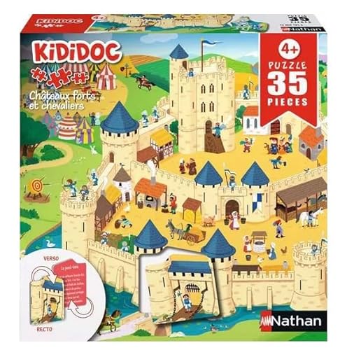 Nathan - Doppelseitiges Puzzle für Kinder, 35 Teile, Kididoc – Burgen und Ritter – ab 4 Jahren – hochwertiges Puzzle – perfekte Integration – 12004181 Nathan - Doppelseitiges Puzzle für Kinder, 35 Teile, Kididoc – Burgen und Ritter – ab 4 Jahren – hochwertiges Puzzle – perfekte Integration – 12004181 von NATHAN