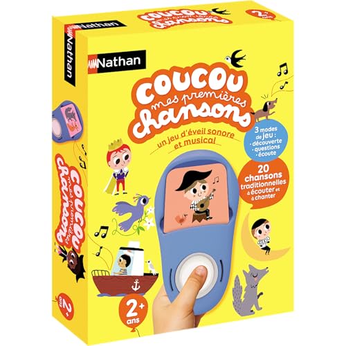Nathan – Kuckuck Meine ersten Lieder – Interaktives Lernspiel mit Ton und Musik – Lernspiel – elektronische Karten, entdeckt Lieder in 20 Komptinen – Spielzeug für Kinder 2 Jahre Nathan – Kuckuck Meine ersten Lieder – Interaktives Lernspiel mit Ton und Musik – Lernspiel – elektronische Karten, entdeckt Lieder in 20 Komptinen – Spielzeug für Kinder 2 Jahre von NATHAN