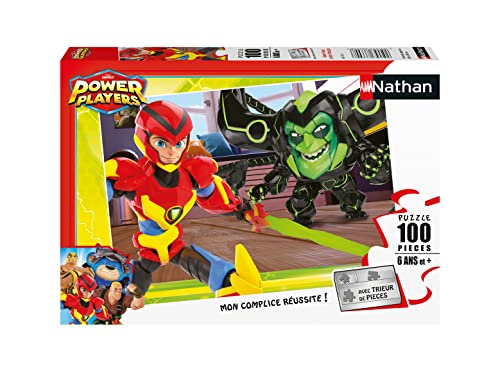 Nathan Puzzle 100 Teile -Super Axel gegen Madcap/Power Players Kinder, 4005556867721 von NATHAN