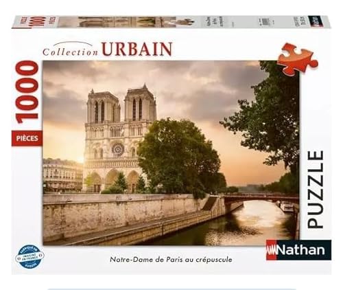 Nathan – Puzzle 1000 Teile – Notre Dame de Paris bei Dämmerung – Erwachsene und Kinder ab 14 Jahren – Hochwertiges Puzzle – perfekte Integration – Urban Collection – 12001694 Nathan – Puzzle 1000 Teile – Notre Dame de Paris bei Dämmerung – Erwachsene und Kinder ab 14 Jahren – Hochwertiges Puzzle – perfekte Integration – Urban Collection – 12001694 von NATHAN
