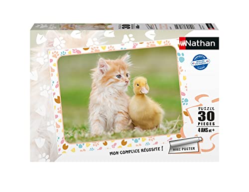 Puzzles Nathan 4005556861651 30-teiliges Kätzchen Baby Ente Puzzle Kinder von NATHAN