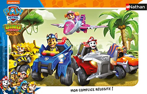 Puzzles Nathan 4005556861729 15-teiliges Rahmenpuzzle – auf dem Weg mit der Paw Patrol Pat'Patrouille Puzzle Kinder von NATHAN